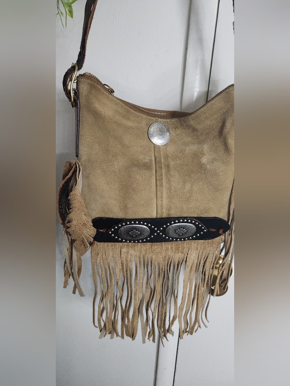 ✨️Coach Suede Fringe Shoulder Bag 🤎 Custom Western - Picture 14 of 16